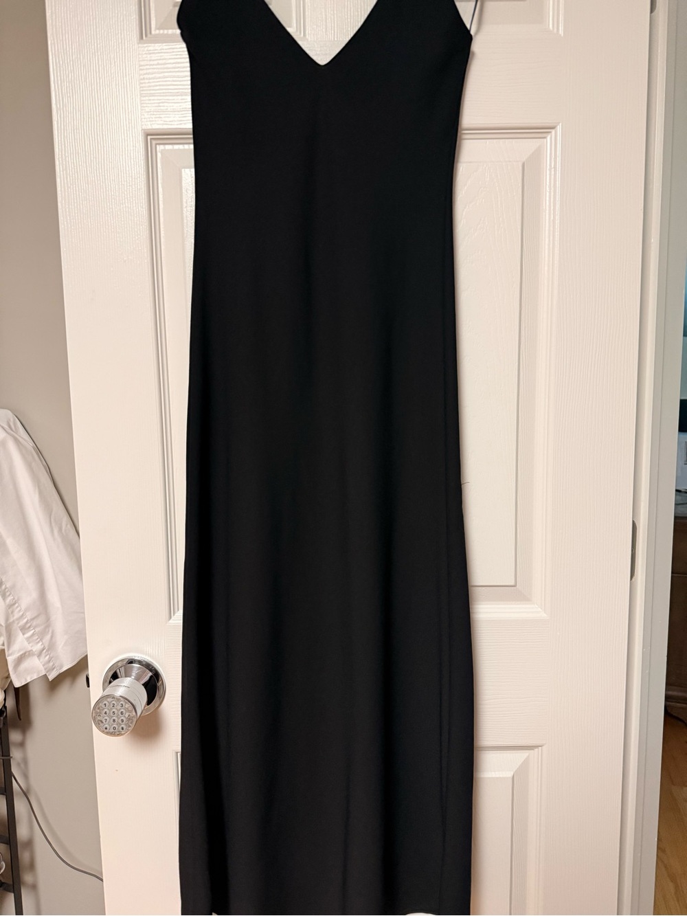 Zara Black V-Neck Maxi Slip Dress
